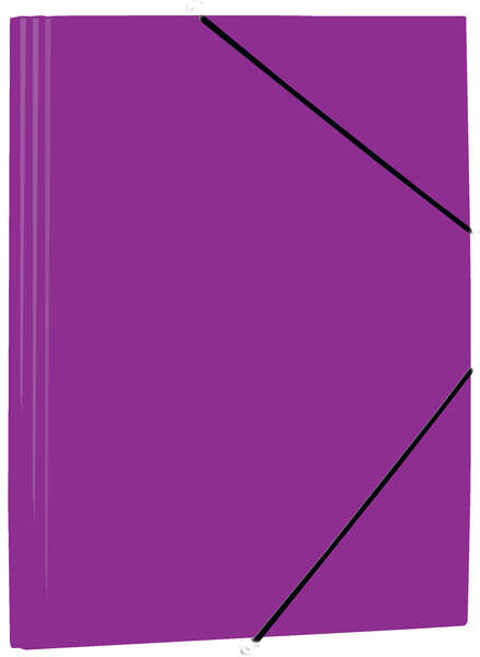 Carpeta plastico con gomas A4 con solapas VIOLETA