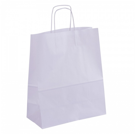 PACK 50 Bolsas Kraft 25 x 11 x 31 cm Blanco. APLI 101649