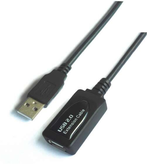 Aisens Cable Extension USB 2.0 Prolongador con Amplificador - USB-A Macho a USB-A Hembra - 15m - Negro