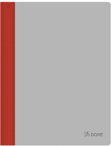 Dohe Dossier A4 con Fastener Metalico - Lomo Rigido. Rojo