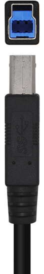 Imagen extra Aisens Cable USB 3.0 Impresora USB-A Macho a USB-B Macho- 3m - Negro