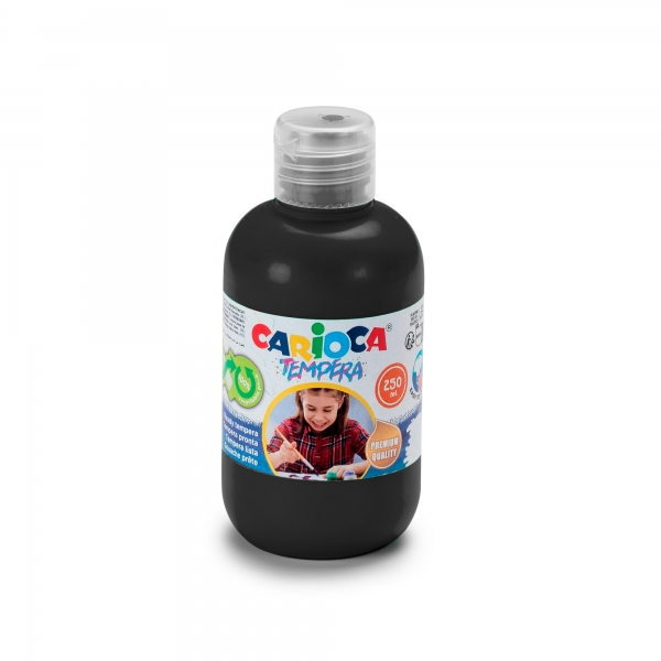 Carioca Botella Tempera 250ml Negro