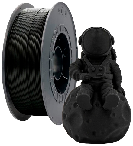 Filamento 3D PETG Diametro 1.75mm Bobina 2.5kg Color Negro