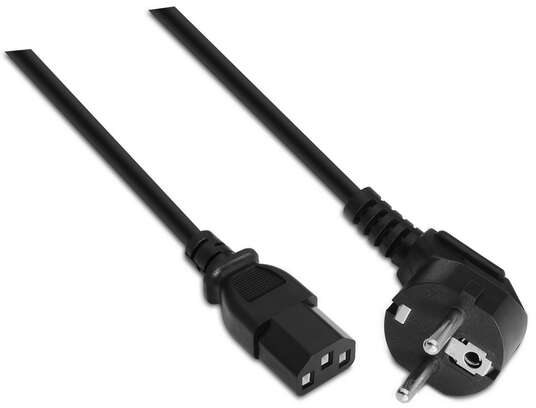 Cable Alimentacion CPU - CEE7/M-C13/H - 5.0m - 100% Cobre Puro AWG18 - Negro