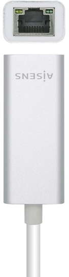 Imagen extra Aisens Conversor USB 3.0 a Ethernet Gigabit 10/100/1000 Mbps - 15cm - Plata