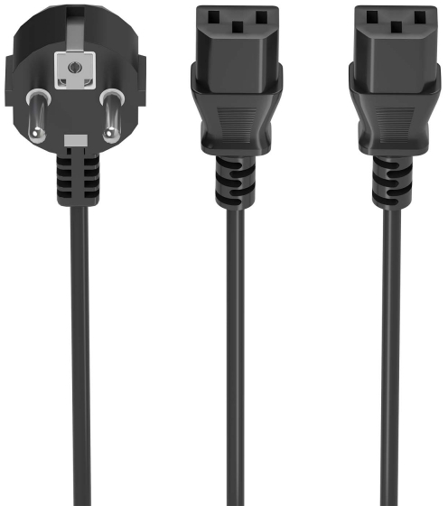 Cable Alimentacion CPU - CEE7/M-2xC13/H - 3m - Negro