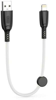 Cable NB247 Carga Rapida USB - Lightning - 6A - 25cm con Clip. Blanco