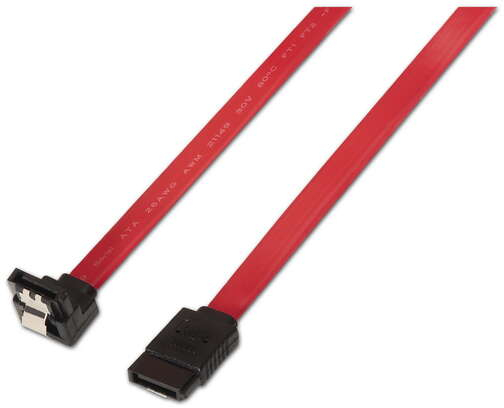 Cable SATA III Datos 6G Acodado con presilla de 50cm