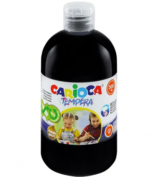 Carioca Botella de Tempera 500ml Negro