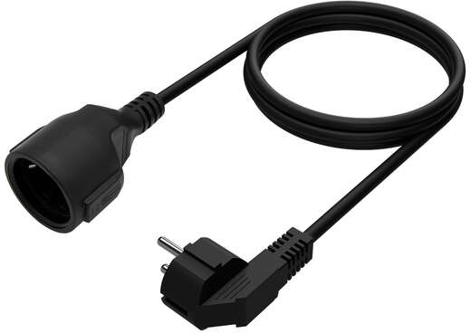 Imagen extra Cable Alargador de Alimentacion Schuko - CEE7/M-CEE7/H - 3.0M - Negro