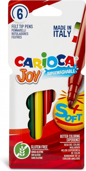 Rotulador Carioca Joy finos lavables caja 6 rotuladores