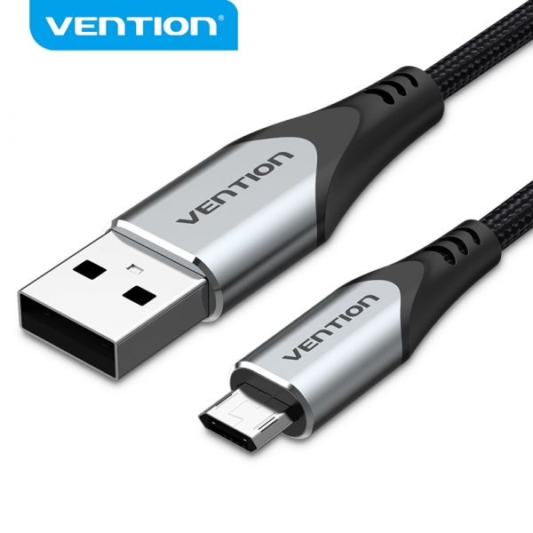 Vention Cable USB 2.0 Macho a MicroUSB Macho - 50cm - 3A 480Mbps - Negro