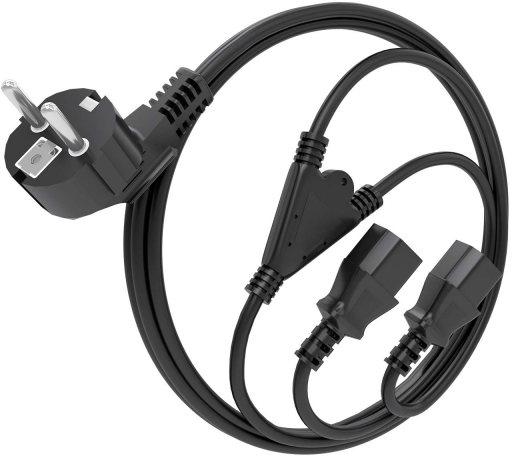 Imagen extra Cable Alimentacion CPU - CEE7/M-2xC13/H - 1.8m - Negro