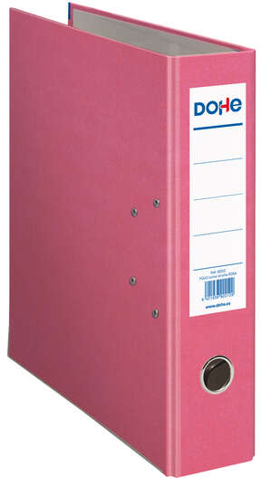 Archivador FOLIO, lomo Ancho, con ollao, rado, tarjetero y compresor. Rosa