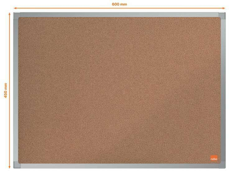Imagen extra Tablero de Anuncios de Corcho 60x45 cm (marco de Aluminio). Nobo Essence