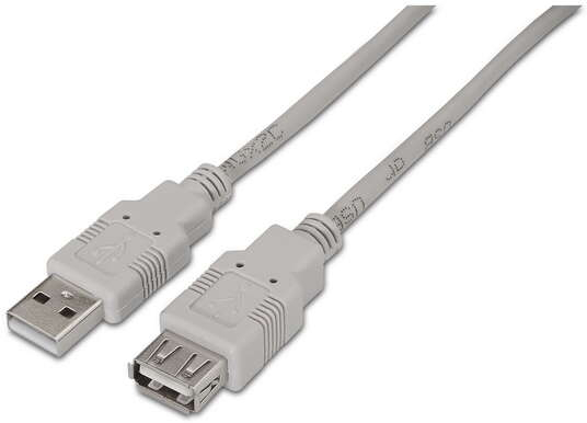 Aisens Cable Extension USB 2.0 - USB-A Macho a USB-A Hembra - 1.8m - Beige