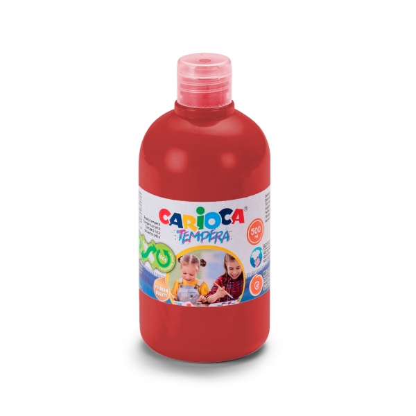 Carioca Botella de Tempera 500ml Rojo