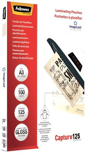 Imagen extra Fundas de Plastificar Fellowes DIN A3 de 125 micras. Caja de 100