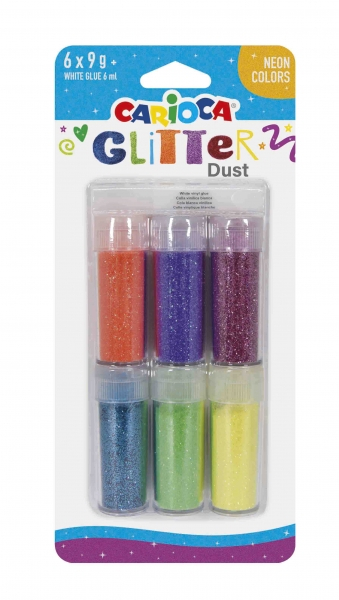Carioca Glitter Dust Pack de 6 Colores