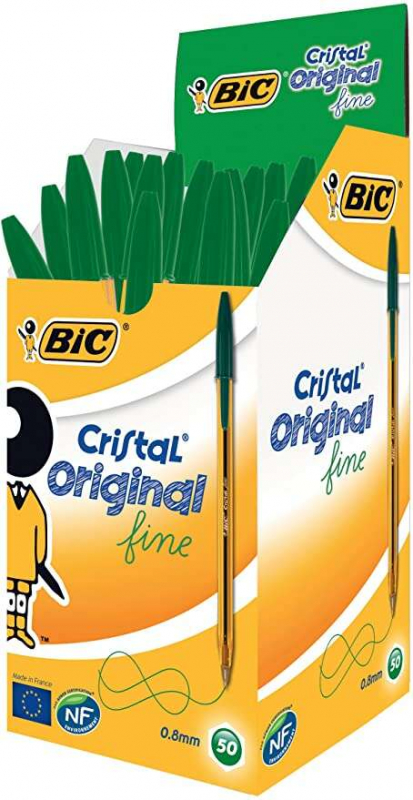 Boligrafo BIC Cristal FINE Verde (Punta fina)