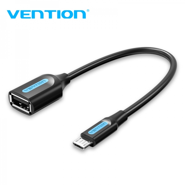 Imagen extra Vention Cable OTG USB 2.0 MicroUSB Macho a USB-A Hembra - 0.15m - Negro