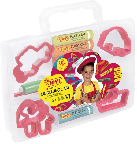 Jovi Modelling Case Pack de 10 Pastillas de Plastilina 15 Gr + 6 Moldes + 3 Modeladores