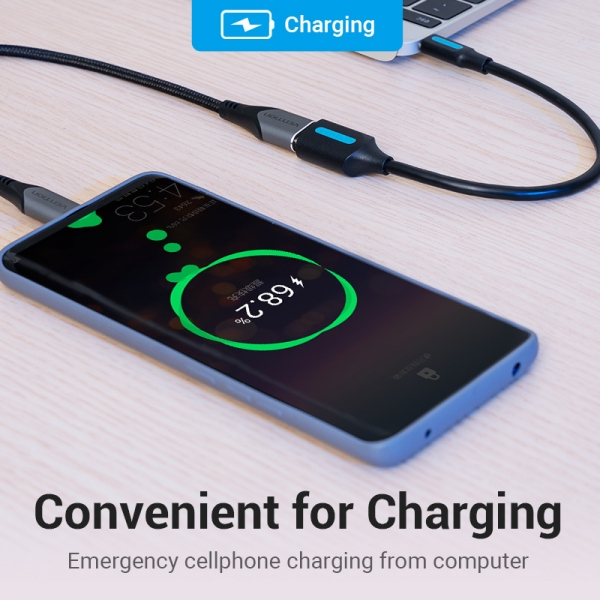 Imagen extra Vention Adaptador USB 3.1 Macho a USB-C Hembra - 0.15m - Negro