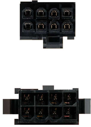 Imagen extra Cable de Alimentacion Alargador para Tarjeta Grafica PCI-E Molex 8pines Hembra a PCI-E Molex 6+2pines Macho 0.50m