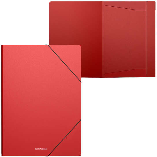 Carpeta plastico de gomas y solapas A4. Rojo