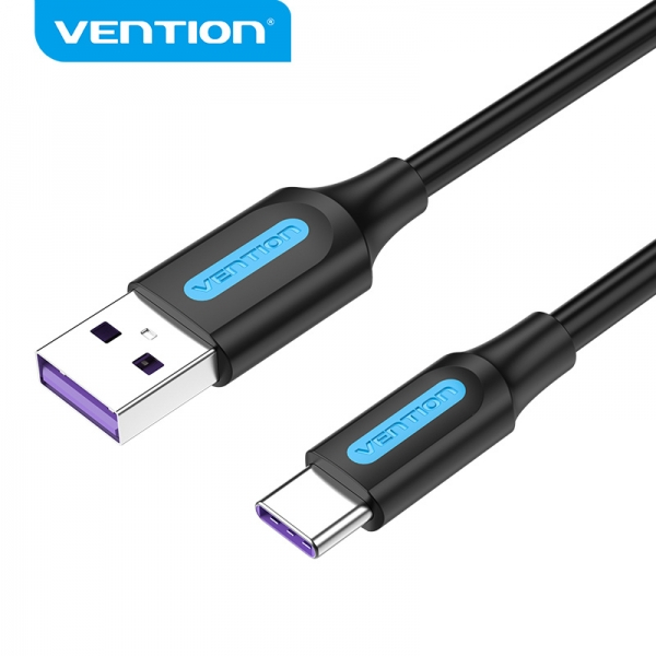 Imagen extra Vention Cable USB 2.0 Macho a USB-C Macho - 5A - 100W - 480Mbps - 1m - Negro