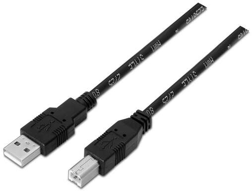 Aisens Cable USB 2.0 Impresora - USB-A Macho a USB-B Macho - 1 metro - Negro