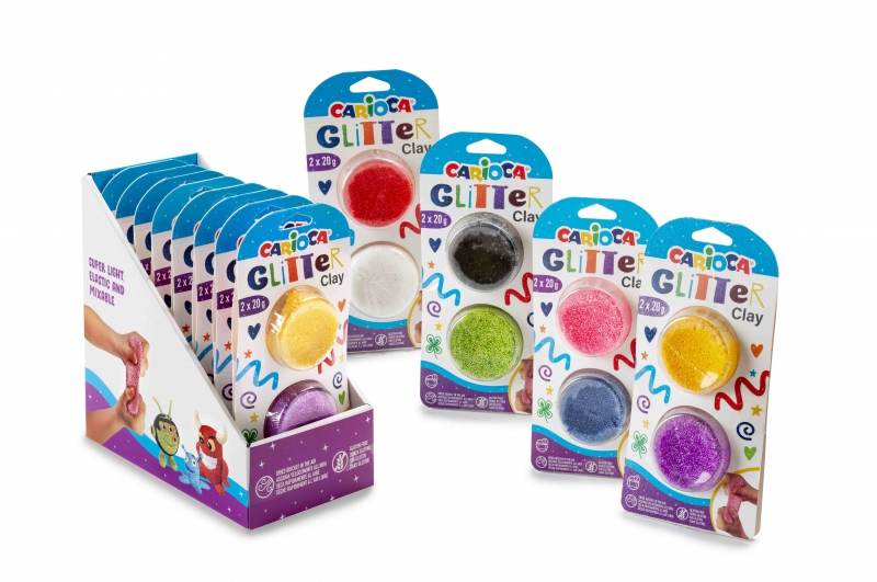 Imagen extra Carioca Pack de 8 Pastas de Moldear Purpurina