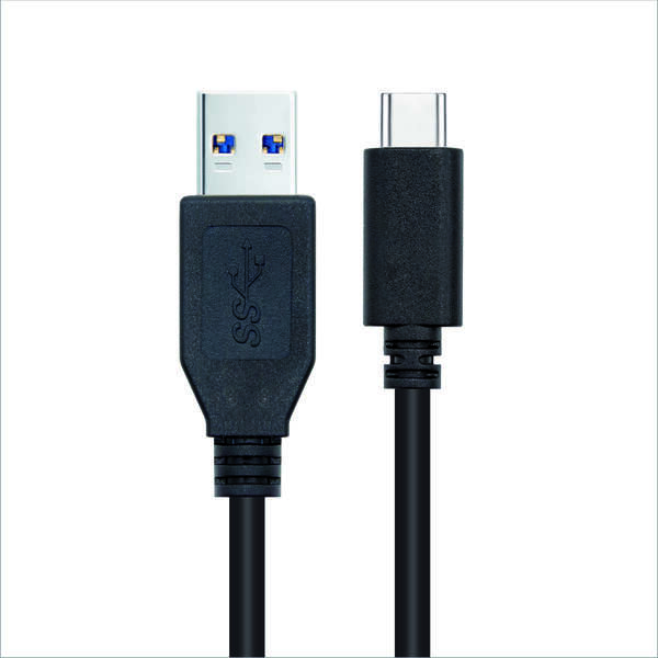 Imagen extra Nanocable Cable USB-C 3.1 Gen 2 10Gbps Macho a USB-A Macho 1.50m