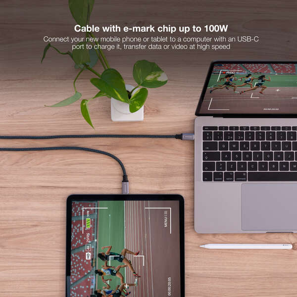 Imagen extra Nanocable Cable USB 3.1 Gen2 5A USB-C Macho-Macho 1.5m - Negro