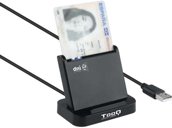 Tooq Lector de Tarjetas Inteligentes DNIe VISION USB 2.0 - Negro
