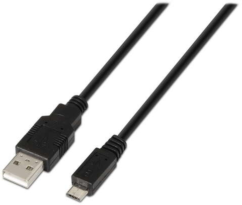 Aisens Cable USB 2.0 - USB-A Macho a MicroUSB Macho - 3m - Negro