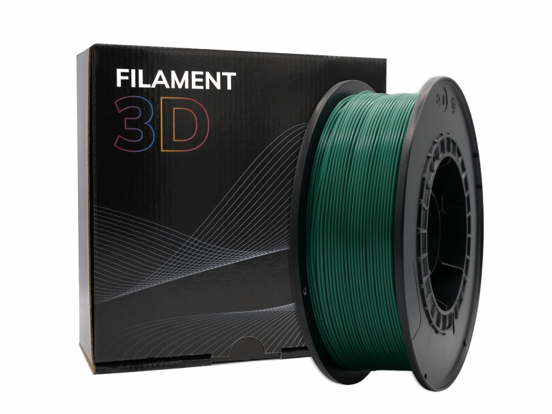Filamento 3D PLA Diametro 1.75mm Bobina 1kg Color Verde Oscuro