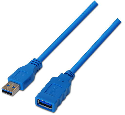 Aisens Cable Extension USB 3.0 - USB-A Macho a A Hembra - 1 metro - Azul