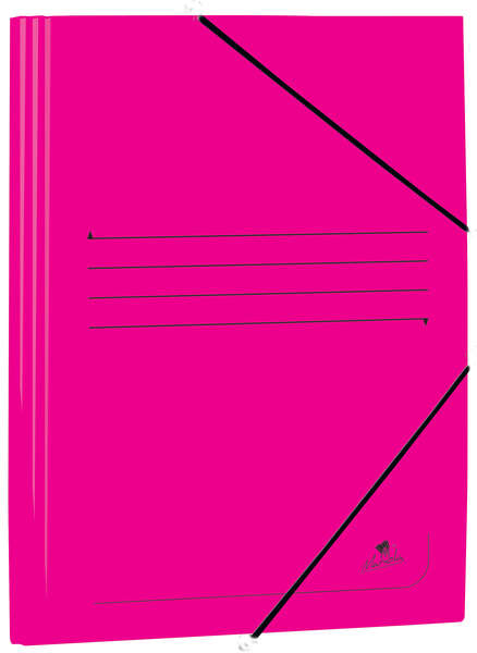 Mariola Carpeta de Carton Estucado con Solapas FOLIO Cierre de gomas - Fucsia