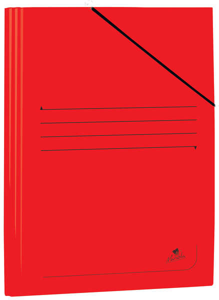 Mariola Carpeta de Carton Plastificado FOLIO Cierre de gomas - Rojo