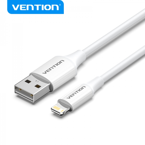Cable USB Macho a Lightning Macho 3A - 1 metro. Blanco