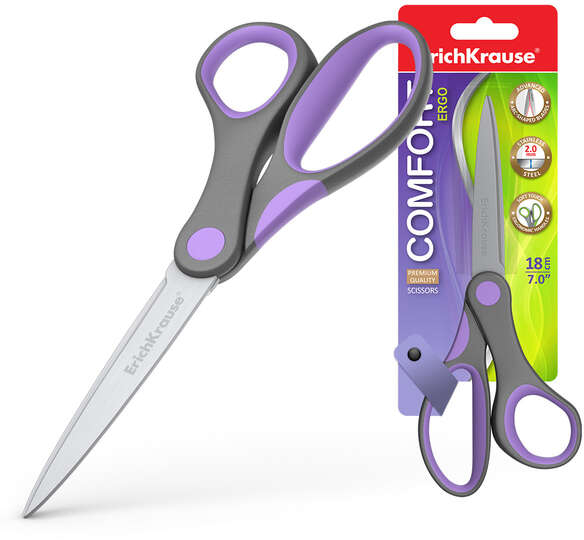 Erichkrause Tijeras Comfort. Colores surtidos