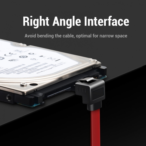 Imagen extra Cable SATA Hembra a SATA Hembra Acodado de 50cm (Color aleatorio)