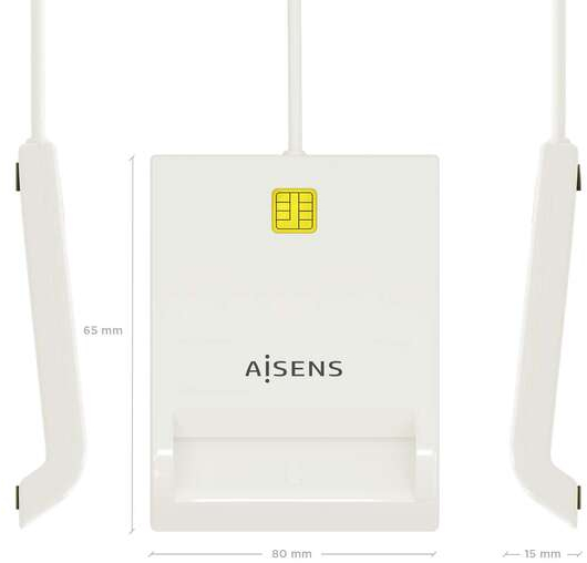 Imagen extra Aisens Lector de Tarjeta Inteligente DNI - Blanco