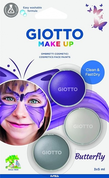 Giotto Make Up Butterfly Pack con 3 Maquillajes Faciales de Tematica Mariposa