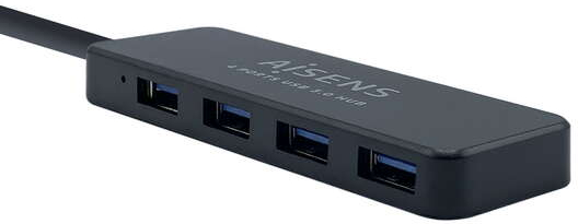 Imagen extra Aisens HUB USB 3.0 - USB-A Macho a 4xUSB-A Hembra - 30cm - Negro