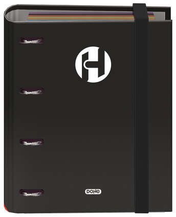 Dohe Serie Icon Carpeta de 4 Anillas A5 Recambio incluído 100H de 90gr. Negro