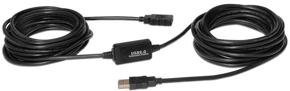 Imagen extra Aisens Cable Extension USB 2.0 Prolongador con Amplificador - USB-A Macho a USB-A Hembra - 15m - Negro