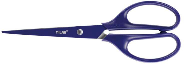 Milan Tijeras Oficina Acid con Cuchilla de Acero Inoxidable. Azul