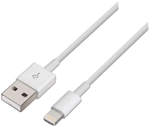Aisens Cable Lightning a USB 2.0 - Lightning Macho a USB A Macho - 2m - Blanco